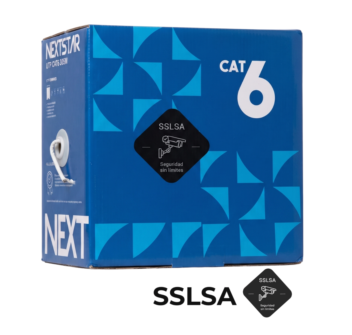 Comprar Bobina Cable UTP Cat6 Nextstar | 305m para redes LAN y CCTV en SSLSA Guatemala