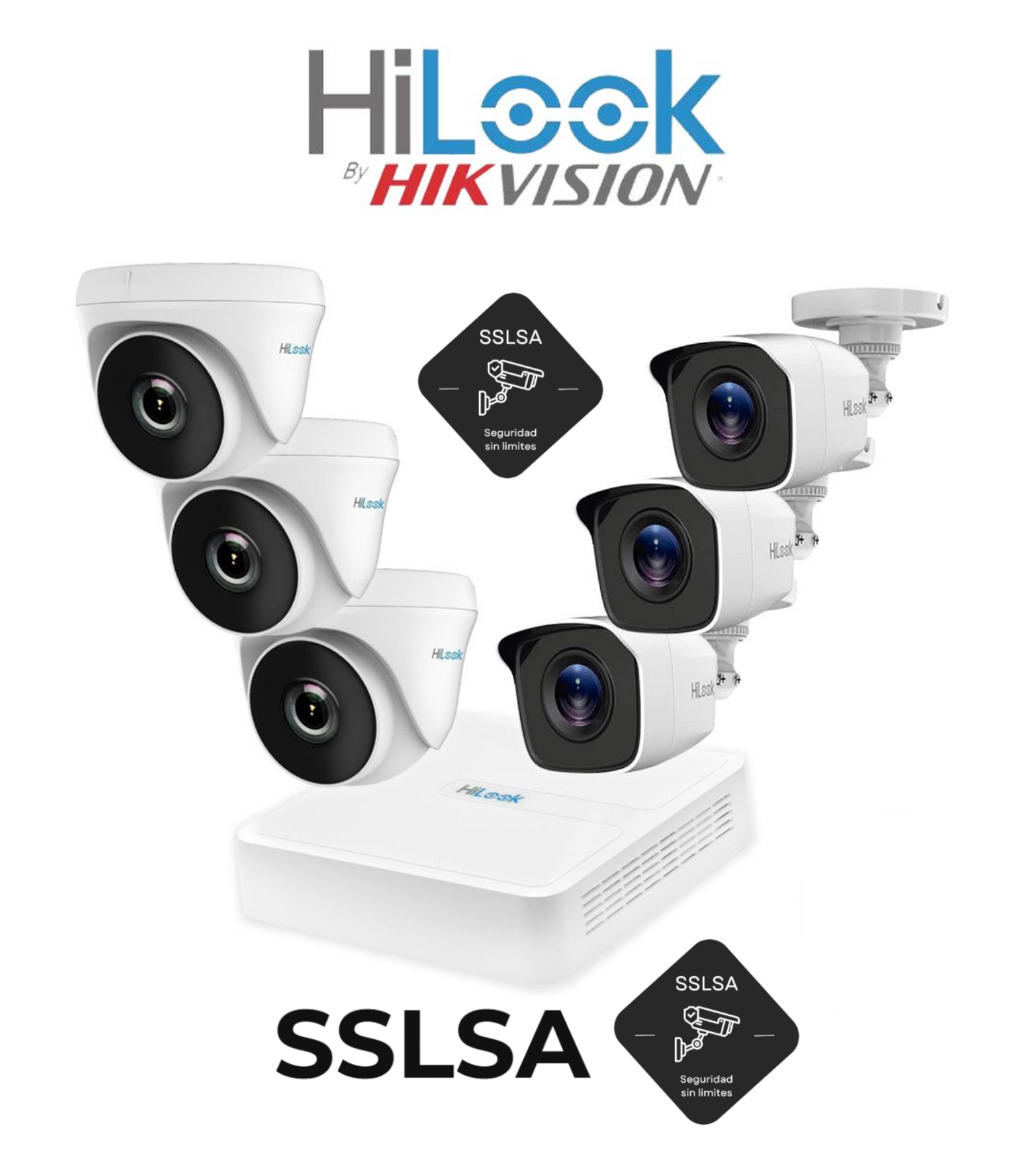 Comprar Kit de 6 Cámaras 2MP Lite HiLook en SSLSA Guatemala