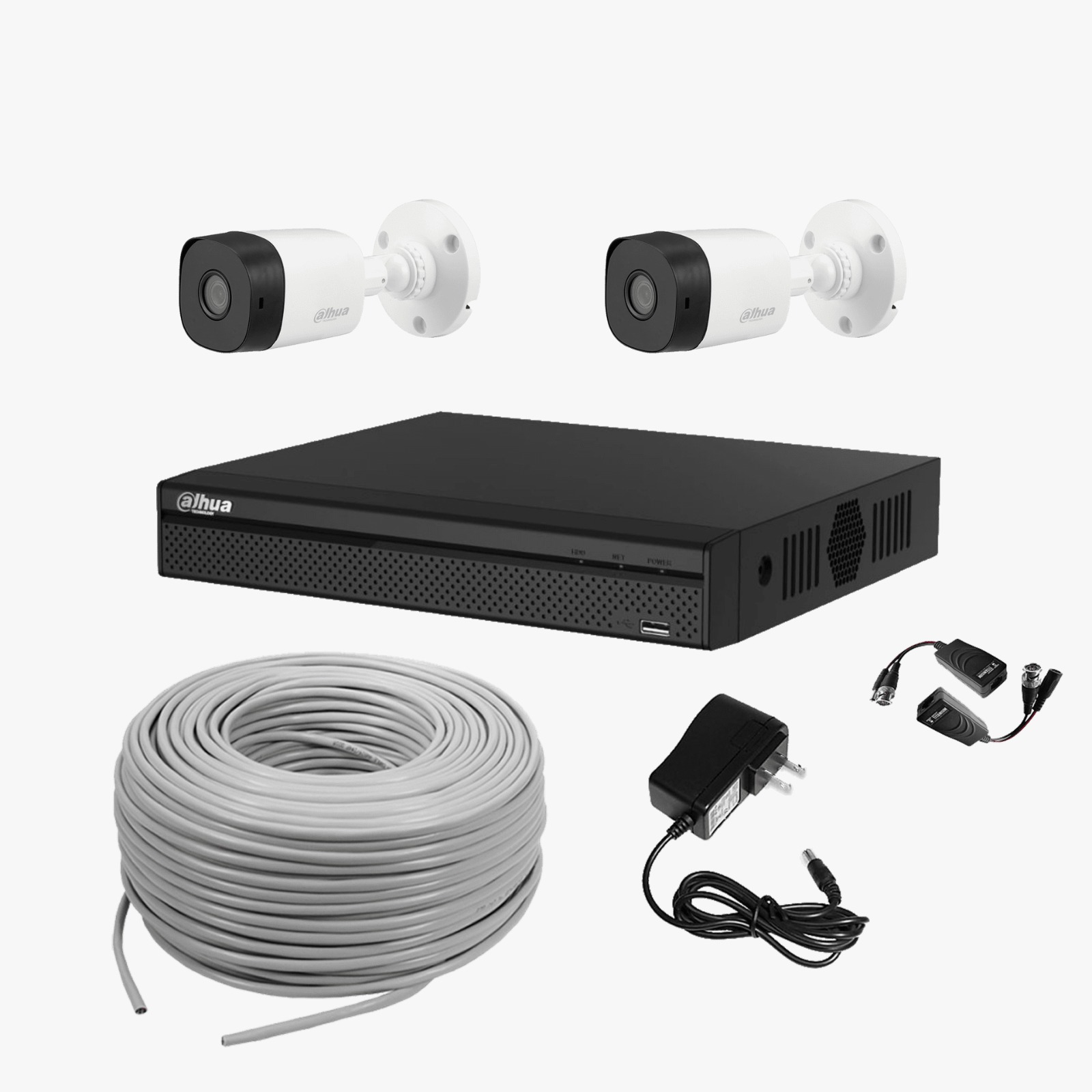 Comprar Kit de 2 Cámaras 2MP 1080P POLICARBONATO - DAHUA (KIT PARA INSTALACIÓN) en SSLSA Guatemala