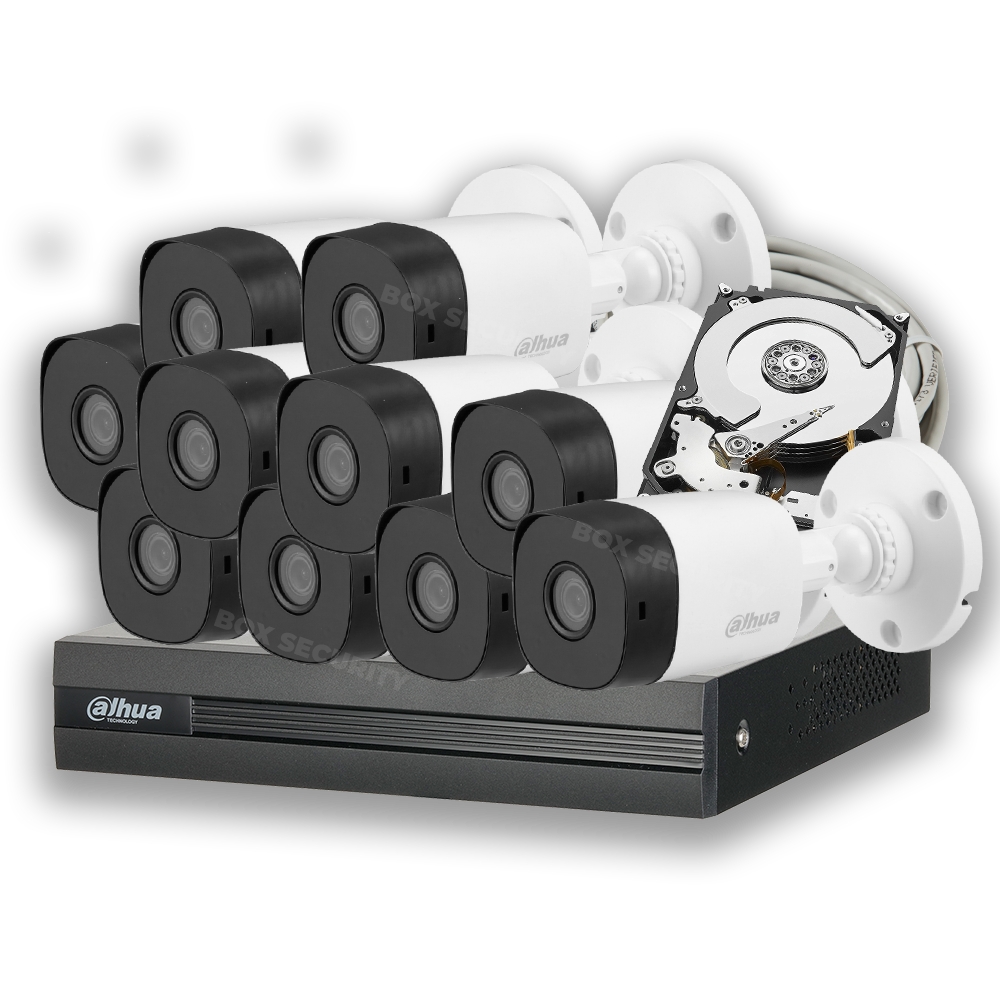 Comprar Kit de 10 Cámaras 2MP 1080P POLICARBONATO - DAHUA (KIT PARA INSTALACIÓN) en SSLSA Guatemala